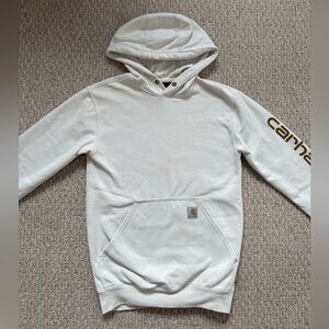 Carhartt Beige Pullover Hoodie | XS Loose Fit